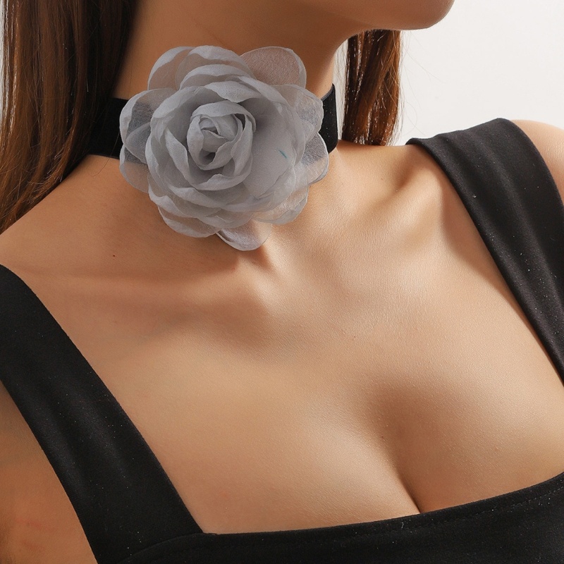 Vòng cổ Mạ Vàng Hồng Y2K Phối Ruy Băng Thời Trang Cho Nữ