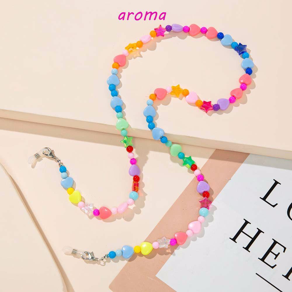 AROMA Dây Đeo Mắt Kính Bằng Acrylic Màu Sắc Ngọt Ngào Chống Thất Lạc Tiện Dụng