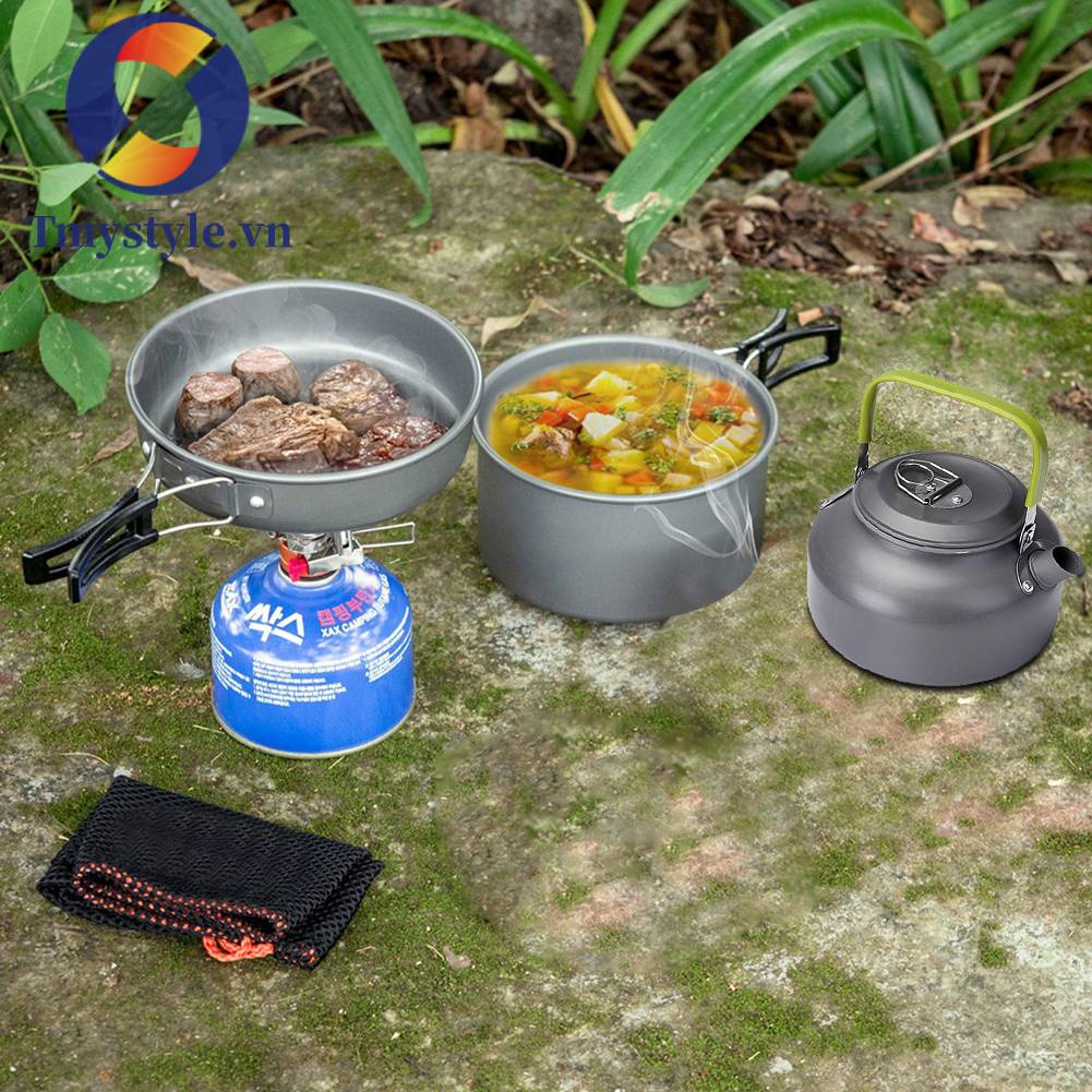 Bộ Dụng Cụ Nấu Ăn Dã Ngoại Gấp Gọn Tiện Lợi