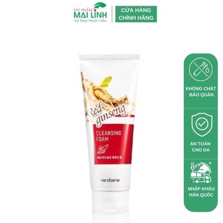 Sữa Rửa Mặt Hồng Sâm Verobene Red Ginseng Cleansing Foam 150ml