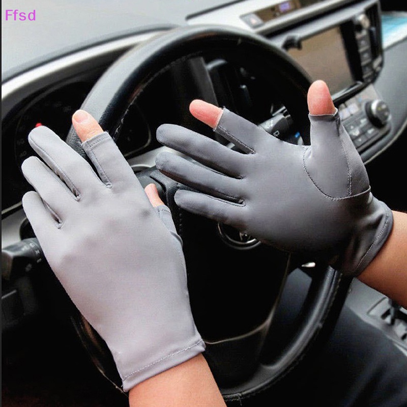 {Ffsd} Mới Găng Tay Lái Xe Mô Tô Thể Thao Chống Trượt Băng Lụa Mỏng Thoáng Khí Cảm Ứng Màn Hình Cảm Ứng Chống Tia Uv Bả