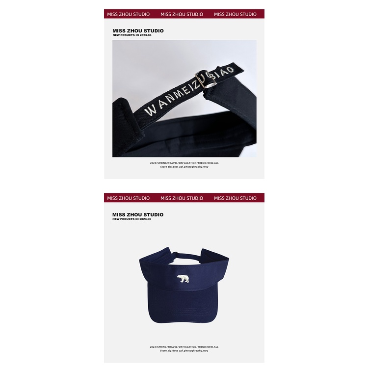 Mũ Lưỡi Trai Thêu Hình Gấu Bắc Cực Phong Cách Hàn Quốc Thời Trang Mùa Hè Cho Nữ