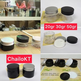 Hũ nhựa 20ml 30ml 50 ml/ hũ nhựa đen pet nắp nhôm 20gr 30gr 50gr/ hũ nhựa pet đen.hũ Nhập khẩu