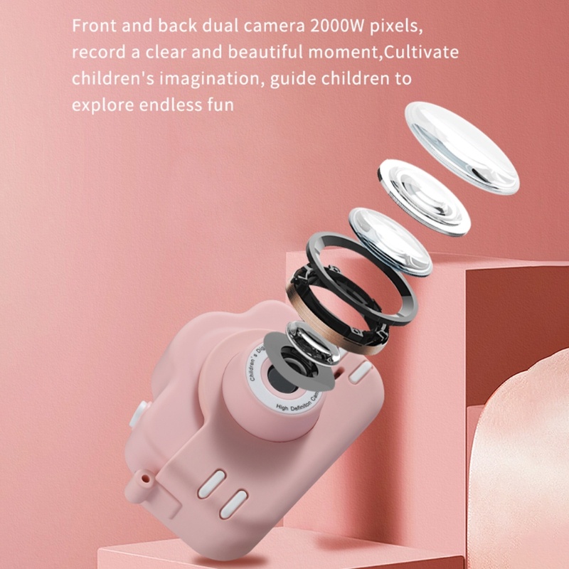 Máy Ảnh Kỹ Thuật Số 2000W Pixels Hoạt Hình Hỗ Trợ Lên Đến 32GB Cho Bé Trai Và Bé Gái