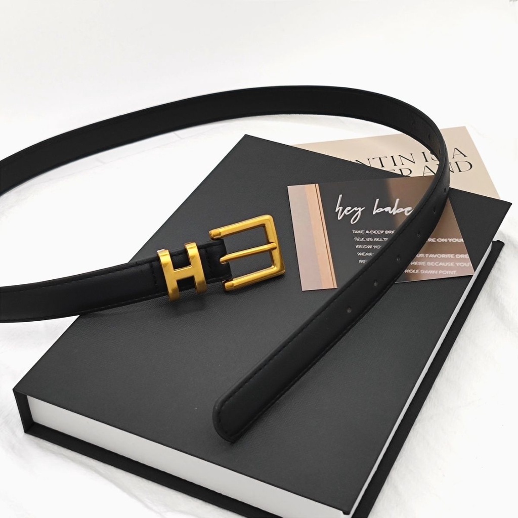 Hàng Có Sẵn! Dây Nịt Da Thật Unisex Thời Trang Chất Lượng Cao