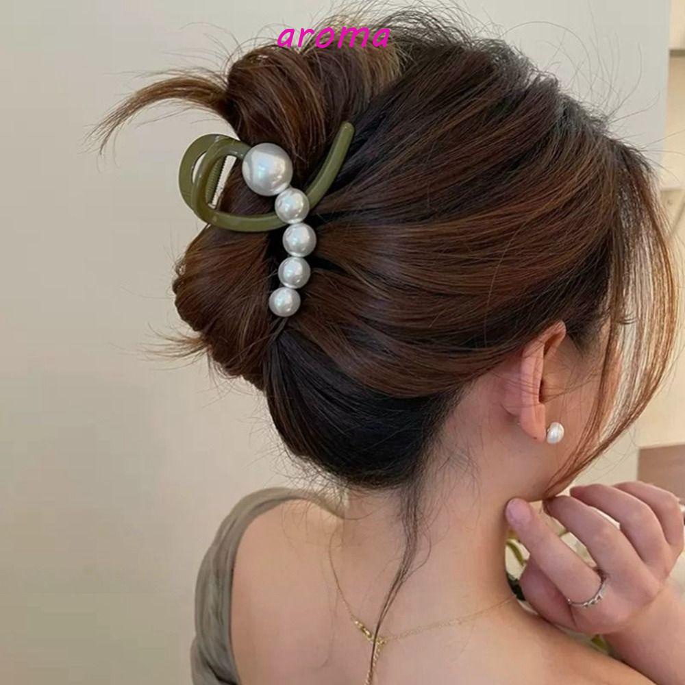 AROMA Kẹp Tóc Đính Ngọc Trai Dễ Thương Cho Nữ