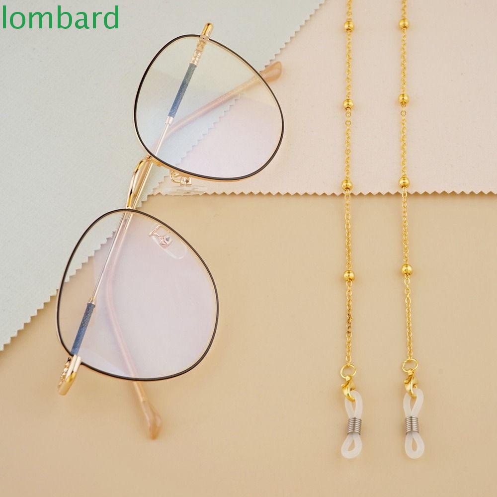 LOMBARD Dây Đeo Mắt Kính Bằng Kim Loại Dạng Chuỗi Hạt Chống Trượt Tiện Dụng