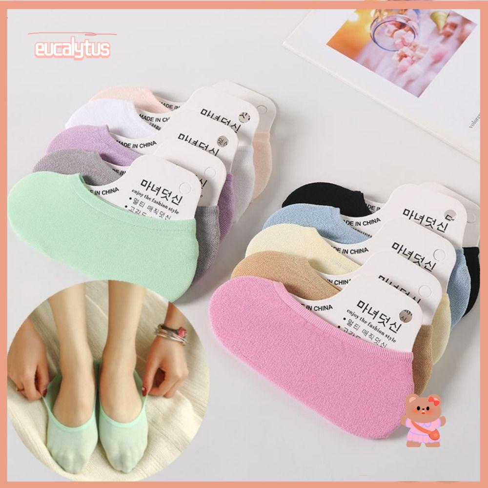 EUTUS Set 10 Đôi Tất Cotton Chống Trượt Thiết Kế Xinh Xắn Tiện Dụng