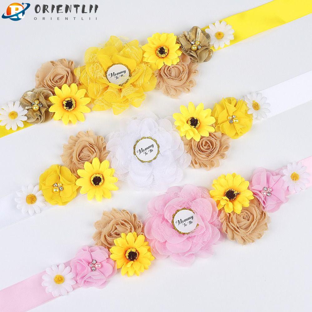 ORIENTLII Thắt Lưng Co Giãn Phong Cách Vintage Cho Phụ Nữ Mang Thai