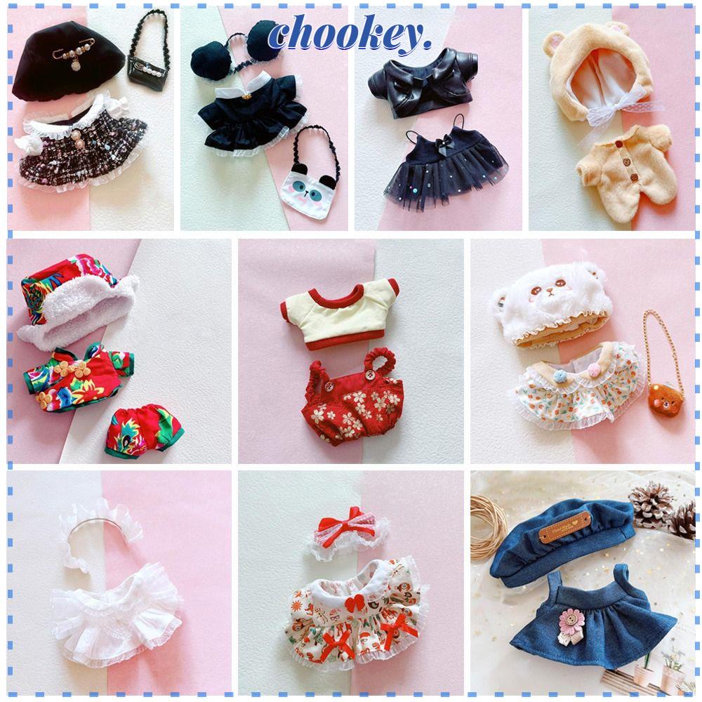 CHOOKEY Bộ Quần Áo Cotton Dành Cho Búp Bê 20cm