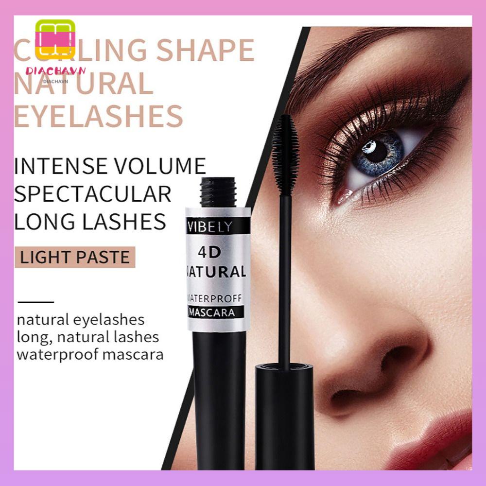 DIACHAVN Mascara Sợi Tơ 4D Màu Đen Tự Nhiên Chống Thấm Nước Làm Dài Và Dày Mi Dành Cho Nữ