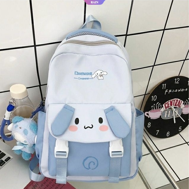 Ba Lô Đi Học Đựng Laptop Họa Tiết Hoạt Hình My Melody Kuromi Cinnamoroll Pom Purin Dễ Thương Làm Quà Tặng Sinh Nhật Cho Bé Gái [RAIN]