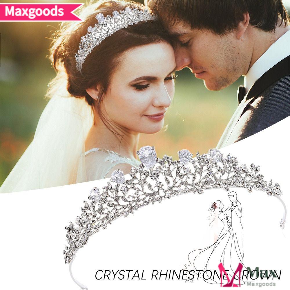 MAXG Vương Miện Đính Đá Lấp Lánh Sang Trọng Cho Nữ