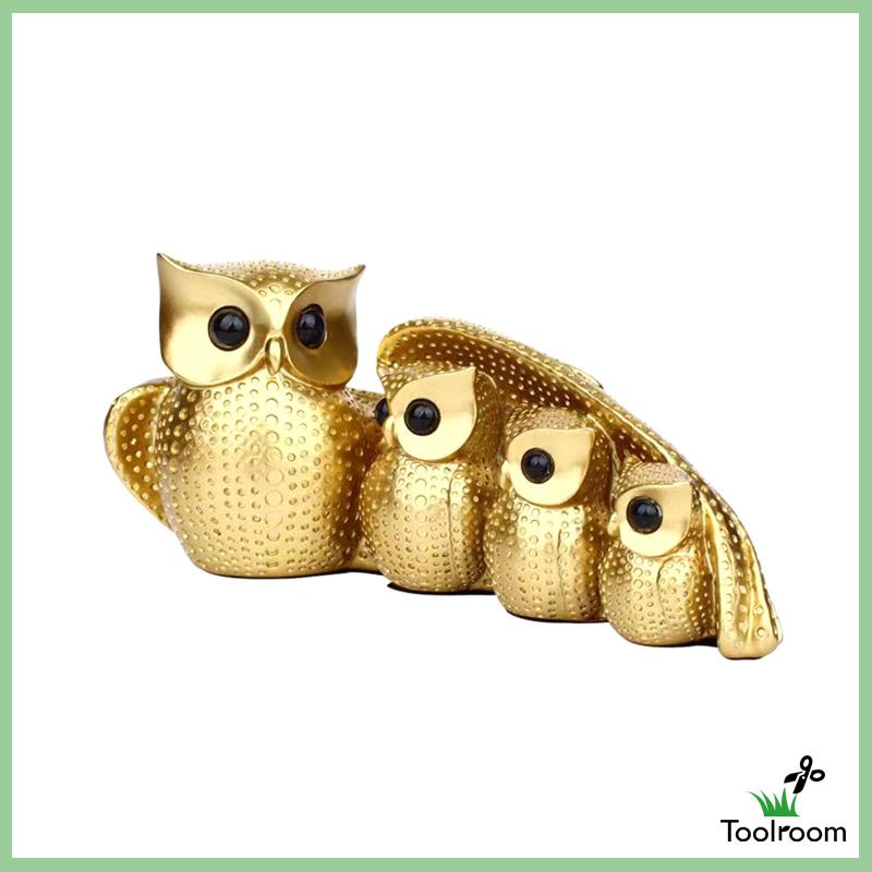 Tượng Hình Bốn Con Cú Trang Trí Phòng Ngủ