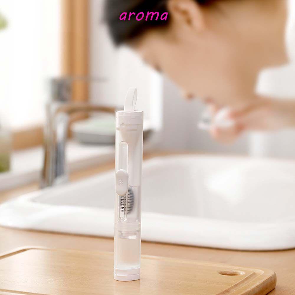 AROMA Bàn Chải Đánh Răng Lông Mềm Gấp Gọn Sáng Tạo Dùng Khi Đi Cắm Trại