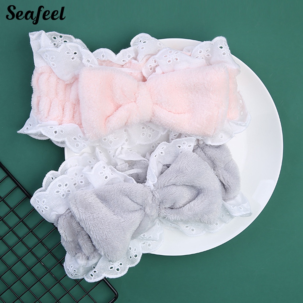 Băng Đô Cài Tóc Mềm Mại Co Giãn Chống Dầu Thắt Nơ Dành Cho Nữ