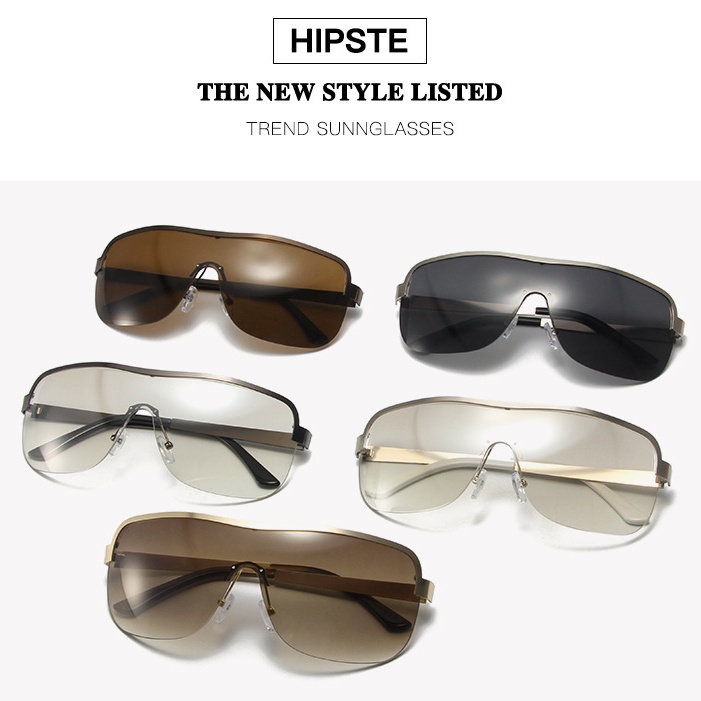 Kính Mát Gọng Vuông Kim Loại Thời Trang Cho Nam Nữ