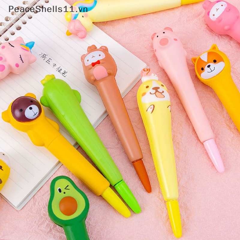 Bút Mực Gel Mềm Mại Họa Tiết Hoạt Hình Dễ Thương Sáng Tạo