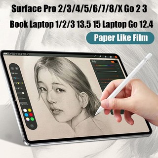 Giống như bảo vệ màn hình giấy cho microsoft surface pro 8/7/6/5/4/3/2 x go 2 3 phim cho surface laptop go 12.4 quyển 1 2 3 13.5 15