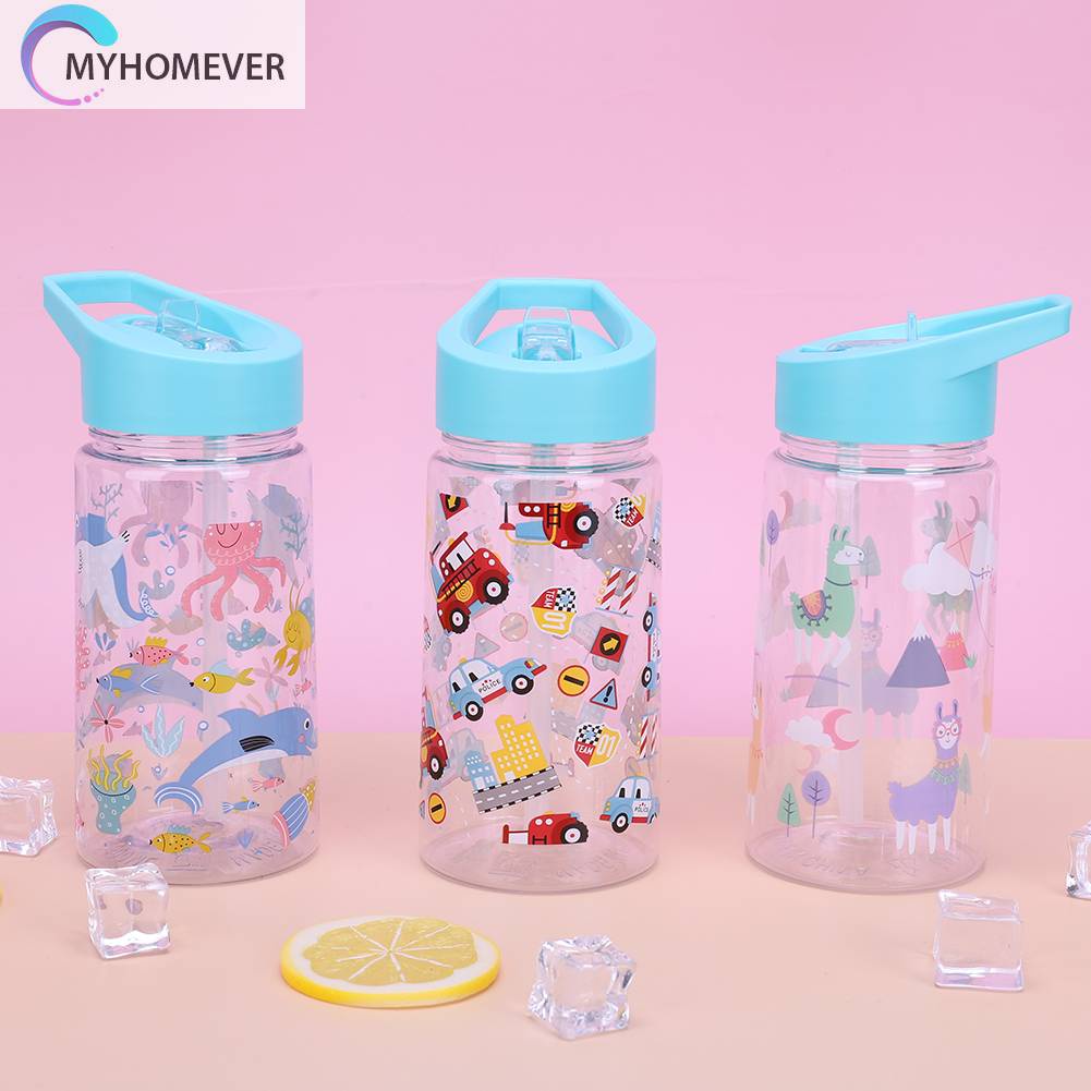 Bình Nước Thể Thao 450ML Có Ống Hút Dễ Thương Cho Bé