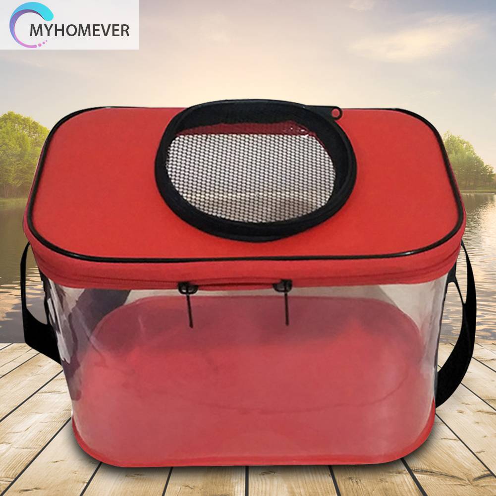 Xô Đựng Cá Bằng EVA Trong Suốt Thoáng Khí Có Thể Gấp Gọn Tiện Dụng