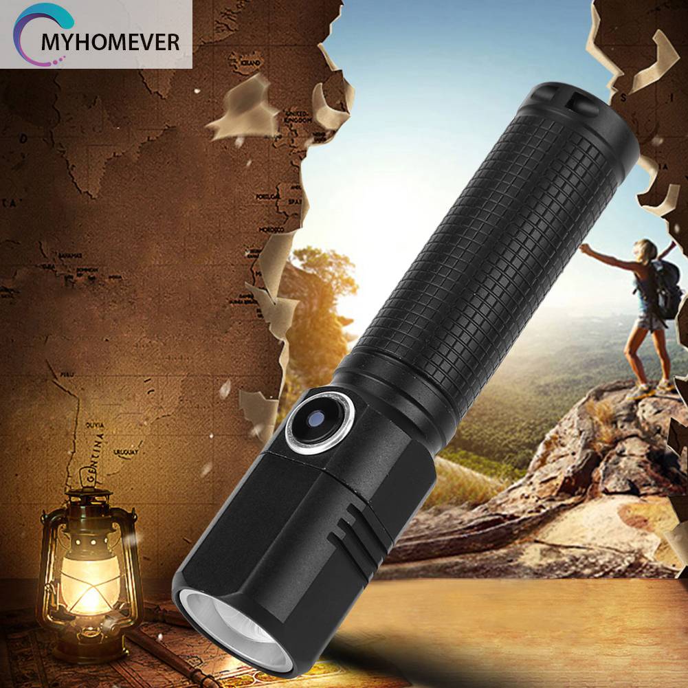 Đèn Pin 800LM XHP50 LED 700mAh / 1200mAh 5 Chế Độ Kèm Sạc USB Loại C