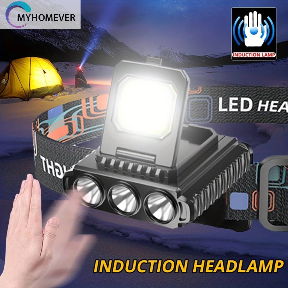 Đèn LED COB Cổng Sạc USB Kẹp Mũ Lưỡi Trai Có Thể Điều Chỉnh Cho Hoạt Động Ngoà