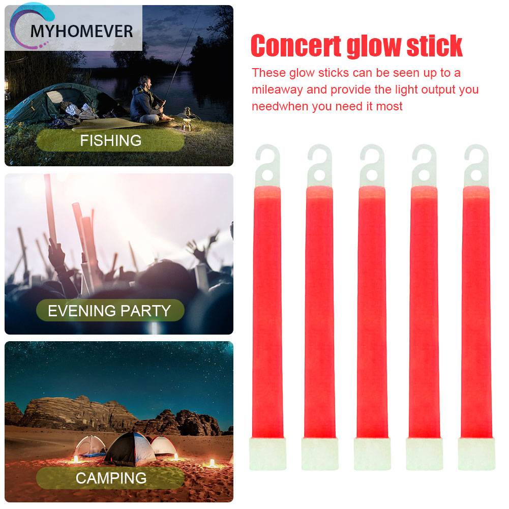 Bộ 10 Que Phát Sáng 6 Inch Chống Thấm Nước