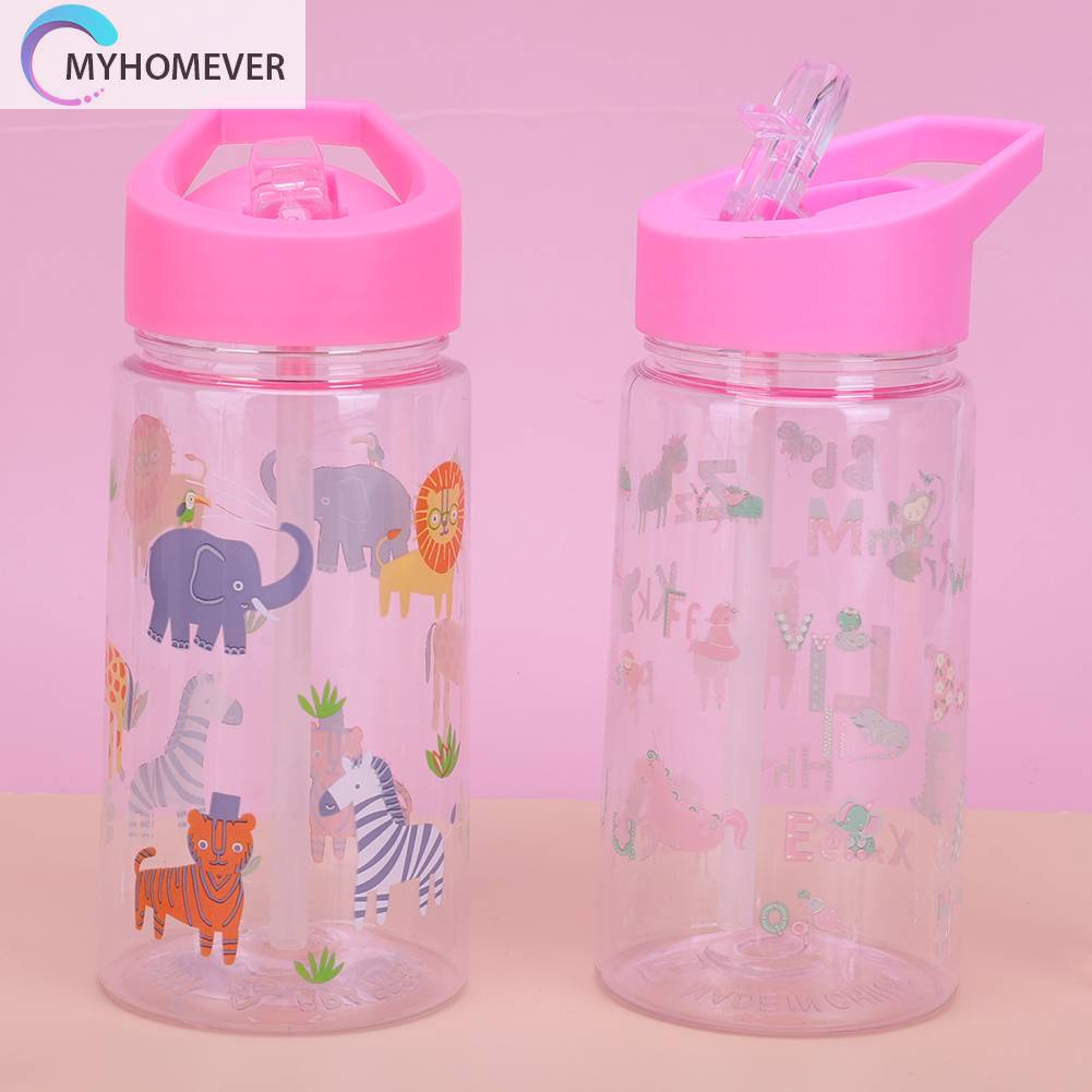 Bình Nước Thể Thao 450ML Có Ống Hút Dễ Thương Cho Bé