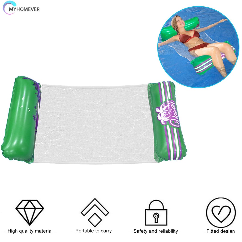 Giường Phao Bơi Bơm Hơi Bằng PVC In Họa Tiết Độc Đáo Kèm Lưới Tiện Dụng