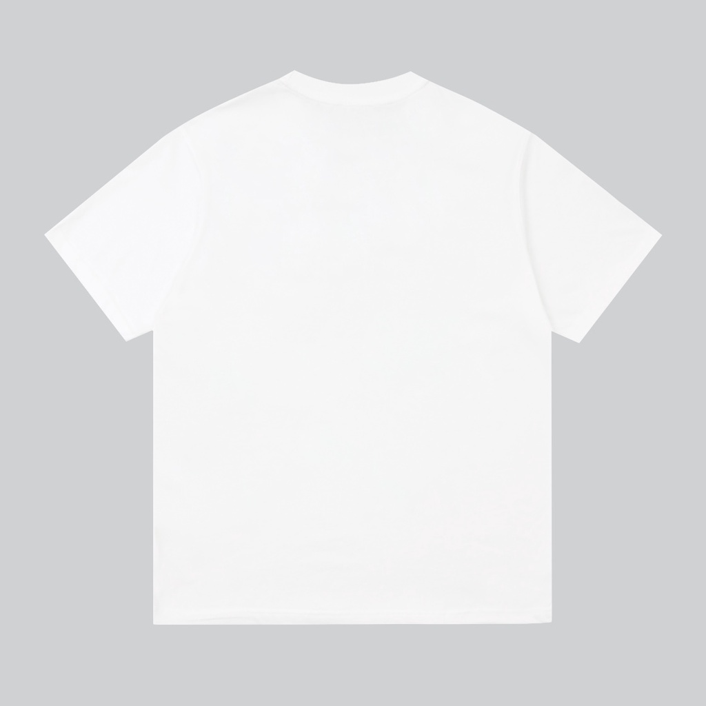 Áo Thun Cotton 23ss Thiết Kế Túi Họa Tiết Kẻ Sọc Sang Trọng Phong Cách Đường Phố Cho Nam Và Nữ
