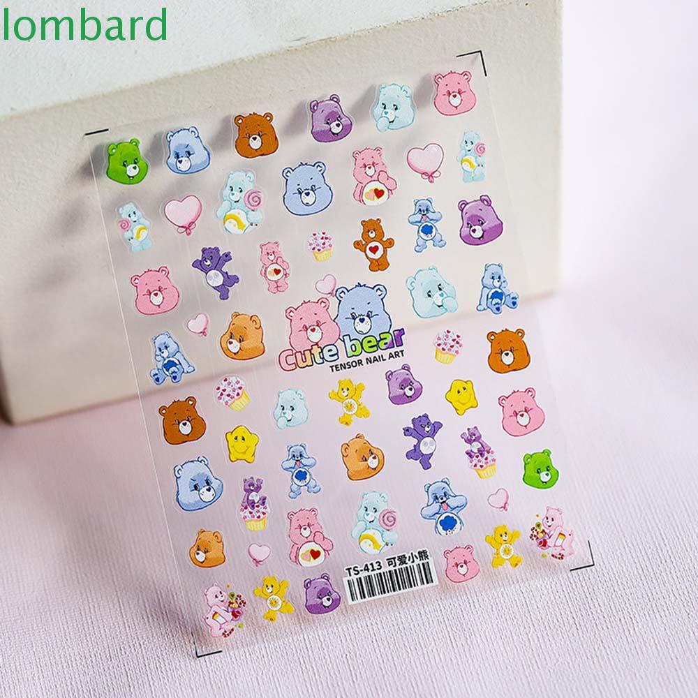 LOMBARD Miếng Dán Móng Tay Trong Suốt Siêu Mỏng Chạm Khắc Họa Tiết 5D