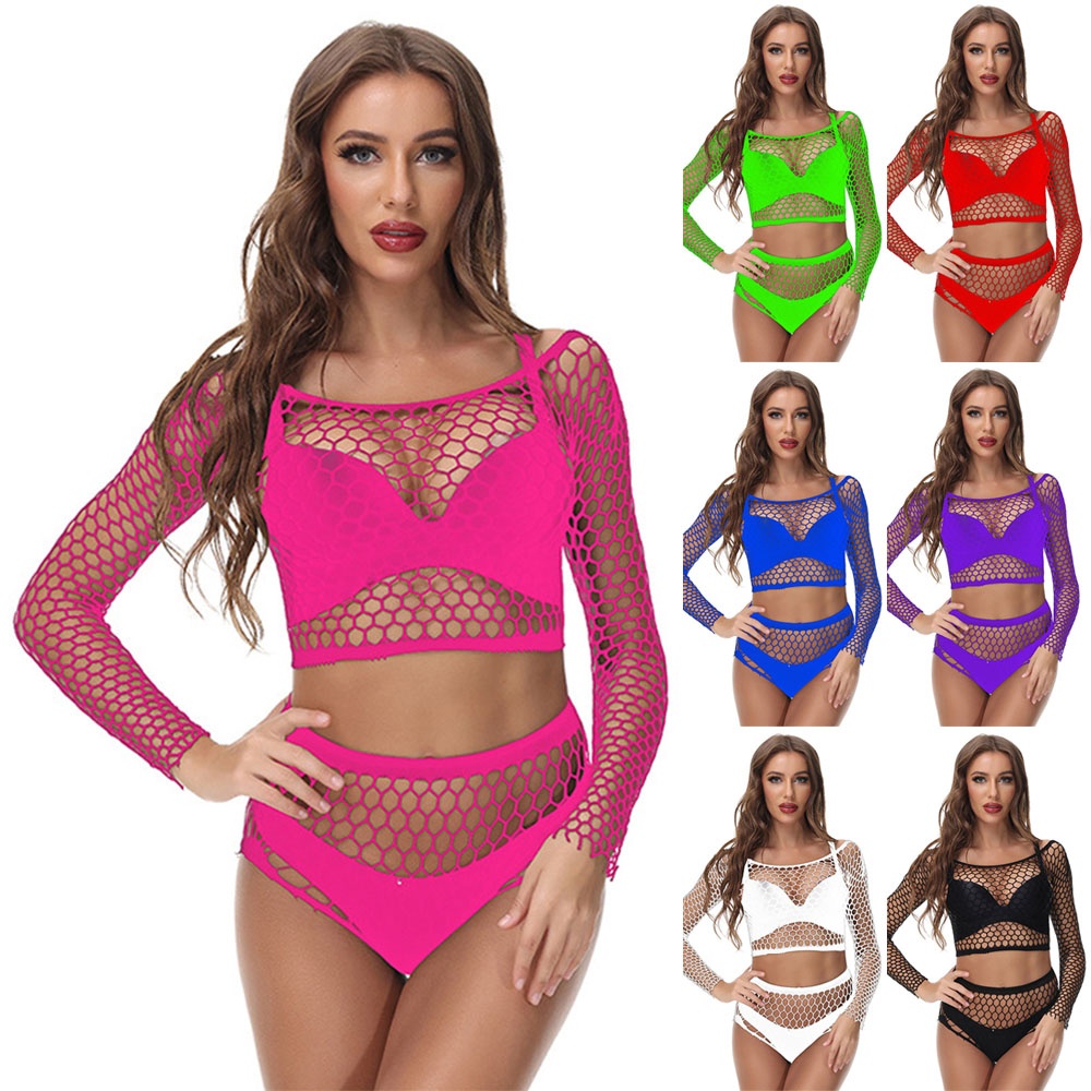 Áo liền quần Lưới Thiết Kế Mới Gợi Cảm Cho Nữ