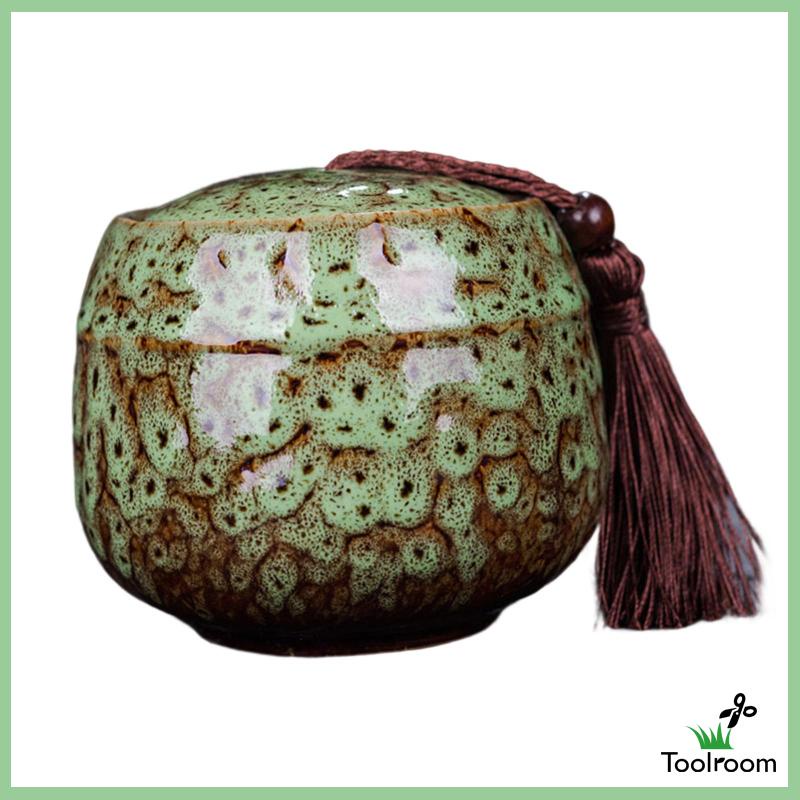 Hũ Đựng Trà / Gừng Bằng Sứ Có Nắp Đậy Trang Trí Nhà Cửa / Nông Trại