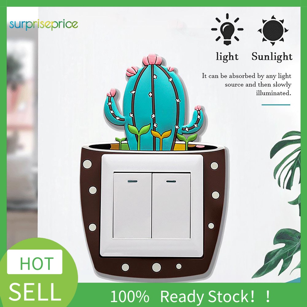 1 Tấm Sticker Dán Công Tắc Màu Dạ Quang 3D DIY Dễ Thương Có Thể Tháo Gỡ