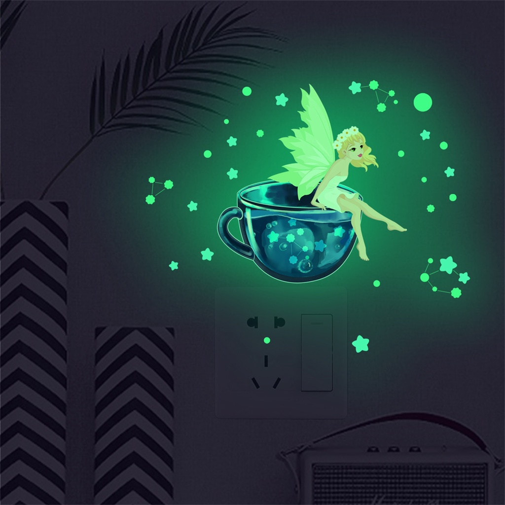 Miếng Dán Tường Bằng PVC Phát Quang Tự Dính Trang Trí Nhà Cửa