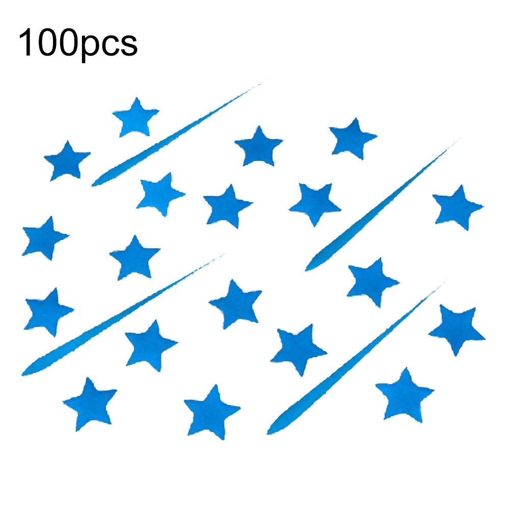 (Bất Ngờ) 100 Miếng Dán Tường Ngôi Sao Nhựa Phát Sáng Trong Bóng Tối 3cm