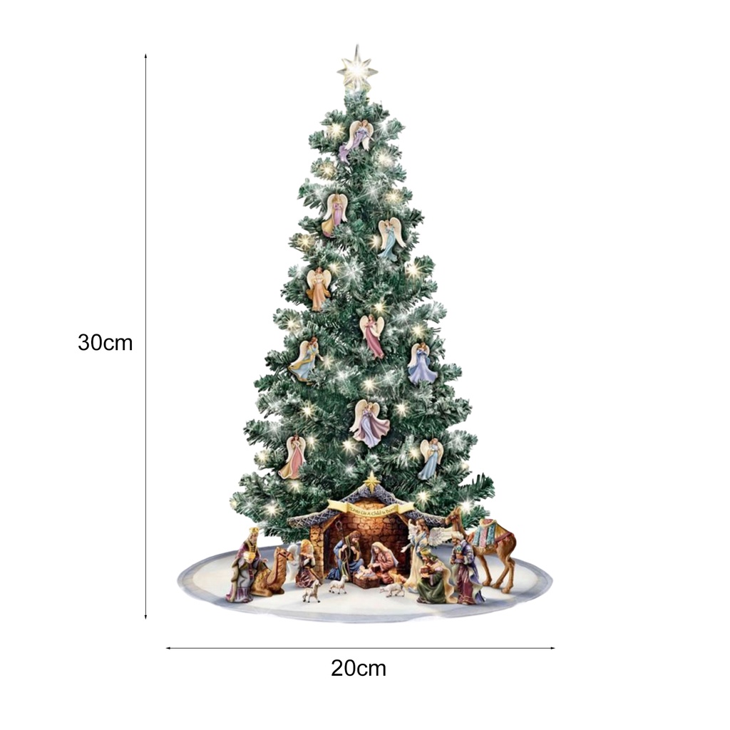 Miếng Dán Trang Trí Cửa Sổ Tự Dính Họa Tiết Tuần Lộc Giáng Sinh Dễ Tháo Rời