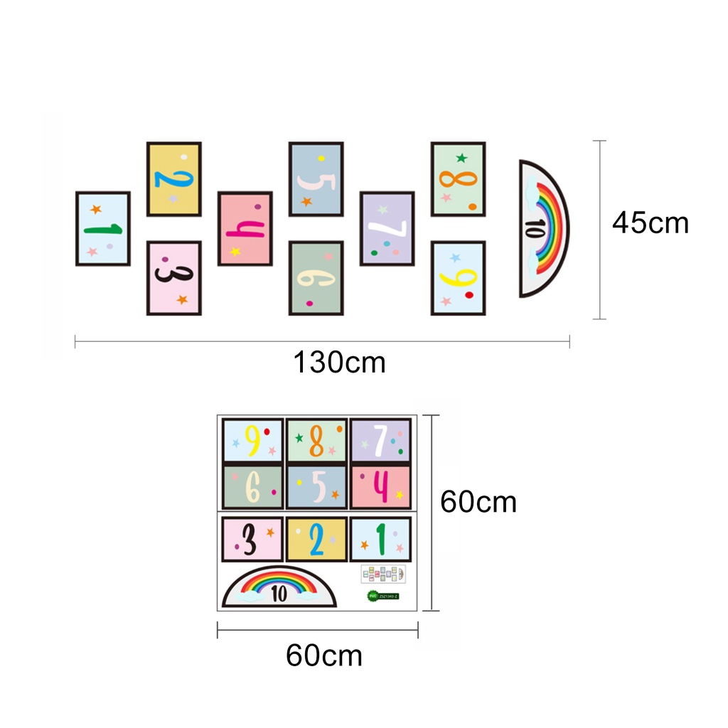 1 Bộ Miếng Dán Sàn Nhà Chống Nước Tự Dính Hình Hoạt Hình Vui Nhộn