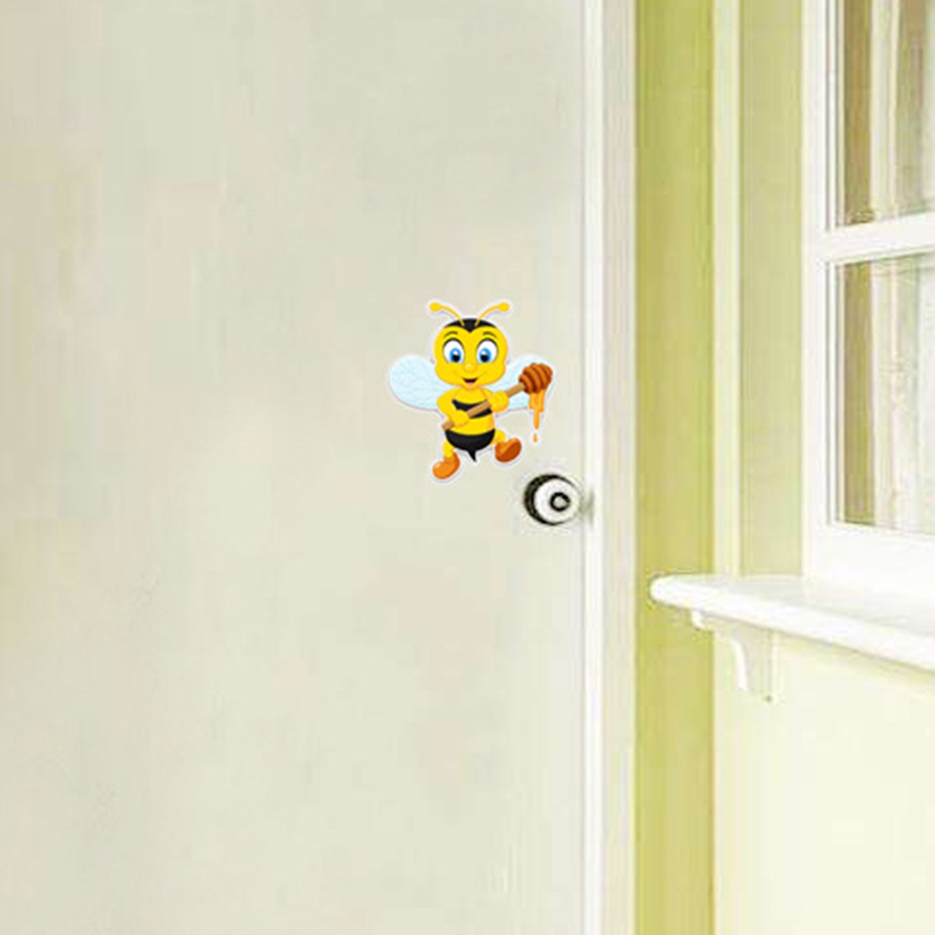 Miếng Dán Trang Trí Cửa Sổ Bằng PVC Chống Thấm Nước Hình Chú Ong Dễ Thương