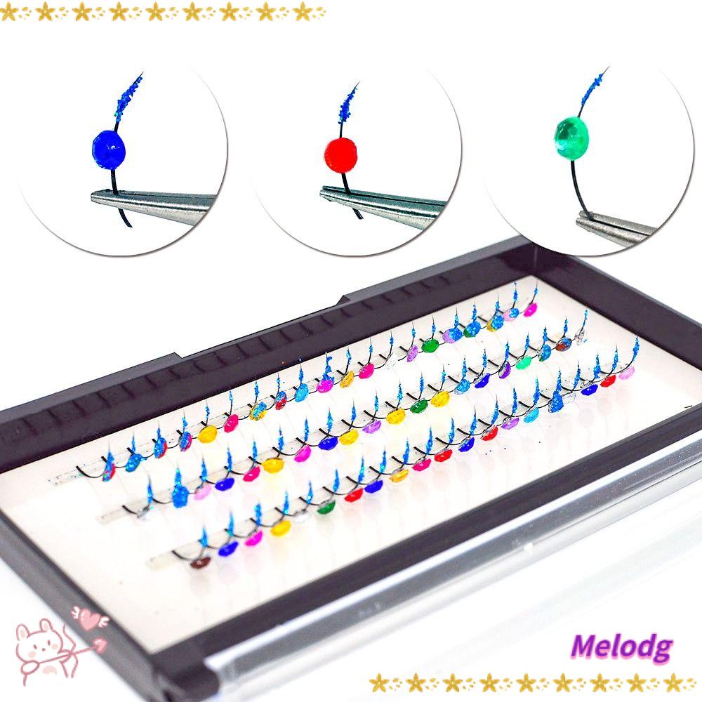 MELODG Hộp 60 Lông Mi Giả Màu Sắc Tươi Sáng Handmade