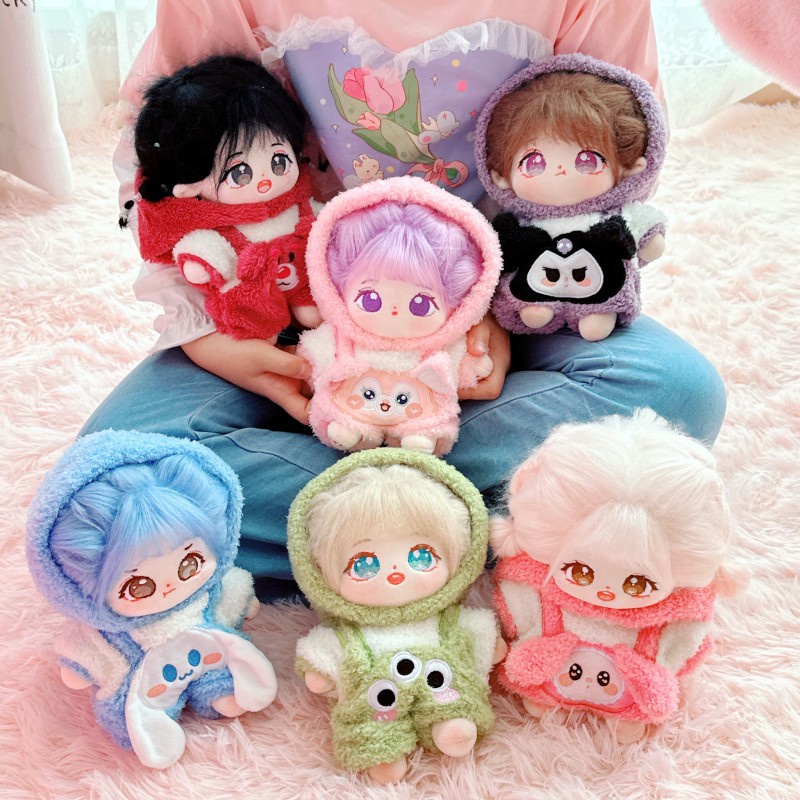 Jumpsuit Cotton 20cm Họa Tiết Động Vật Dễ Thương Cho Búp Bê