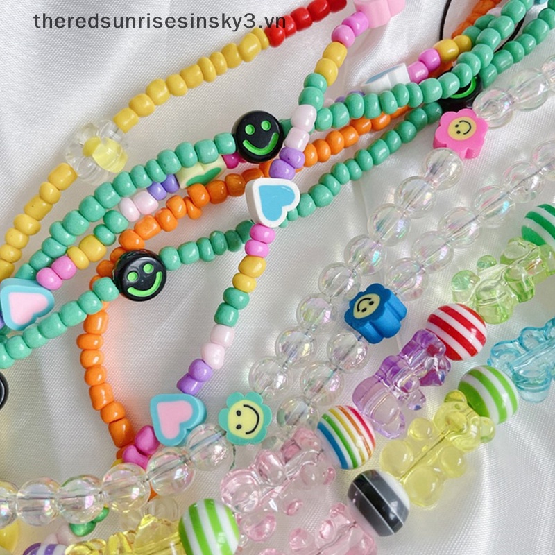 # # Dây Đeo Điện Thoại Chuỗi Hạt Acrylic Đầy Màu Sắc Hợp Thời Trang Chống Thất Lạc Dành Cho Nữ
