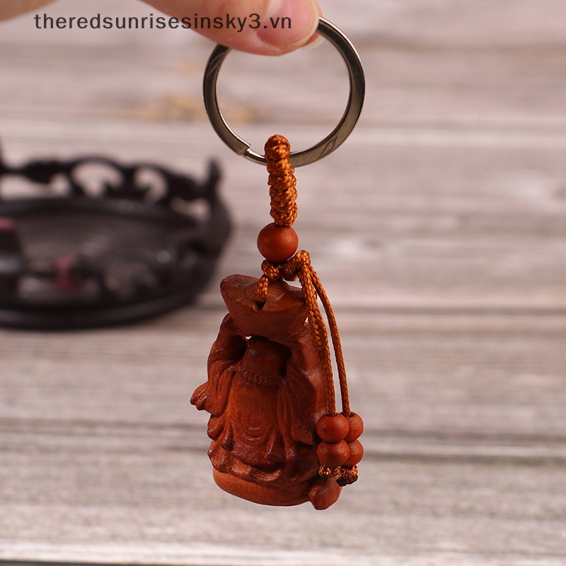 # # Thời Trang Mahogany Móc Chìa Khóa Chạm Khắc Ba Chiều Giống Thật Làm Quà Tặng Trang Sức May Mắn Cho Xe Hơi
