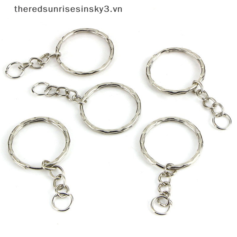 Set 50 Vòng Bạc Bóng 25mm Dùng Làm Móc Khóa DIY Thời Trang