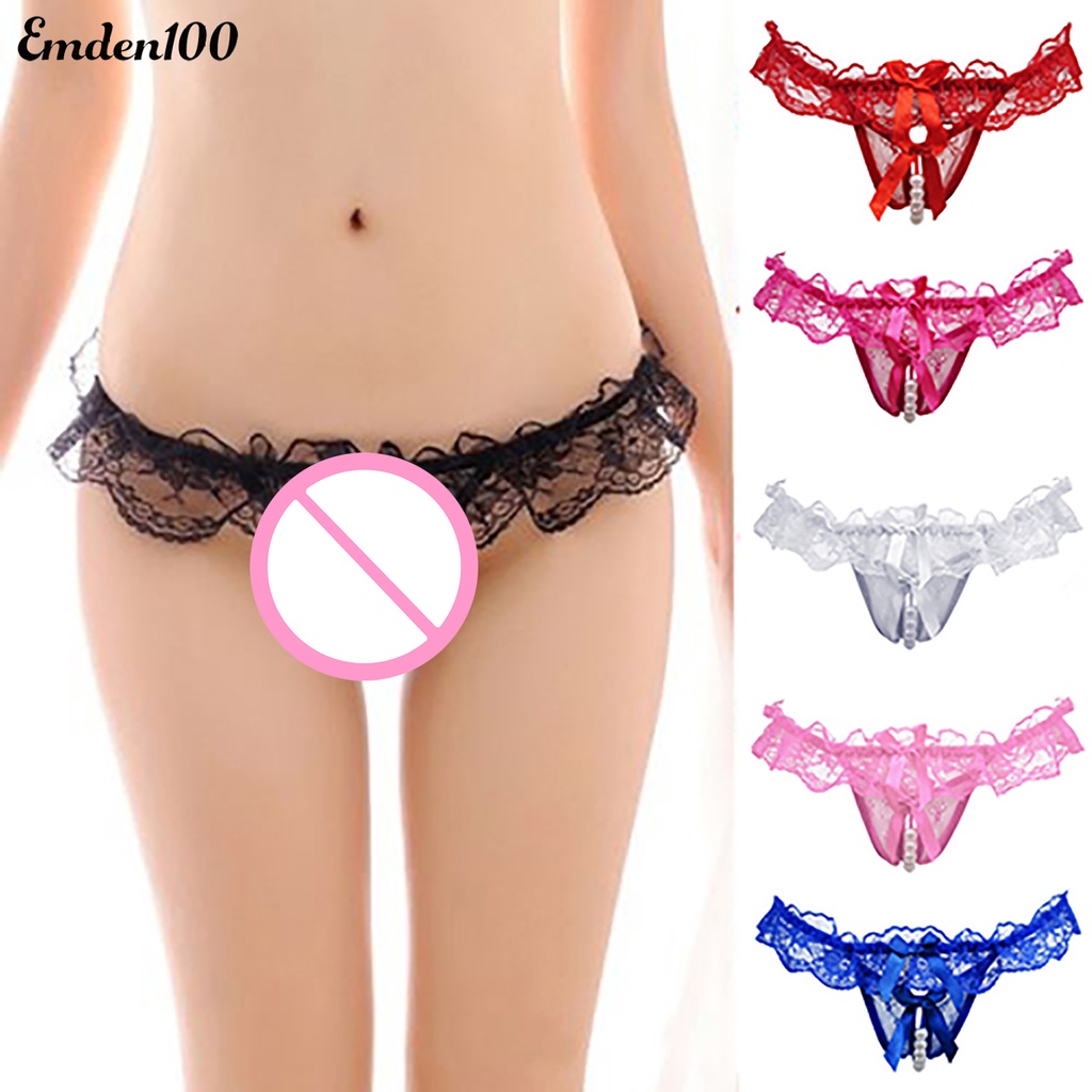 Quần Lót Ren Đính Ngọc Trai Gợi Cảm Cho Nữ