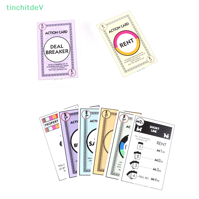[TinchitdeV] Trò Chơi Thẻ Bài Monopoly Phiên Bản Tiếng Anh Dành Cho Gia Đình [Mới]