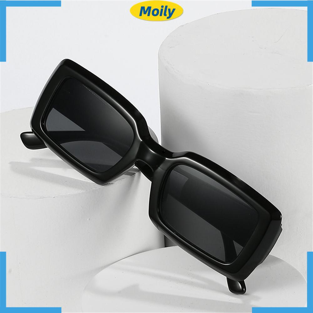 MOILYVN Kính Mát Hình Chữ Nhật Nhỏ Màu Sắc Retro Cho Nam