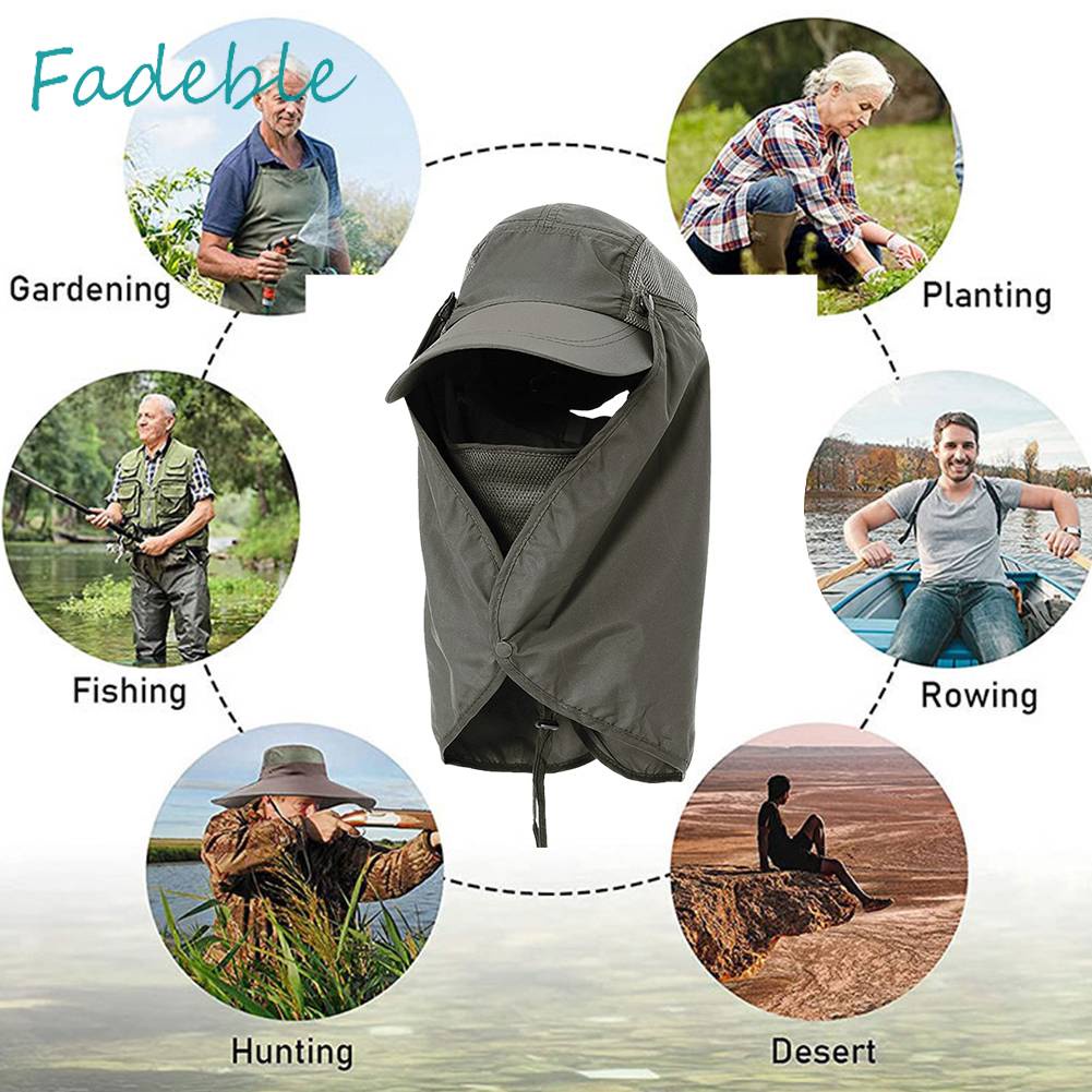 Mũ Lưỡi Trai Có Tấm Chắn Bảo Vệ Mặt Và Cổ Chống Gió Thoáng Khí Dành Cho Nam Nữ