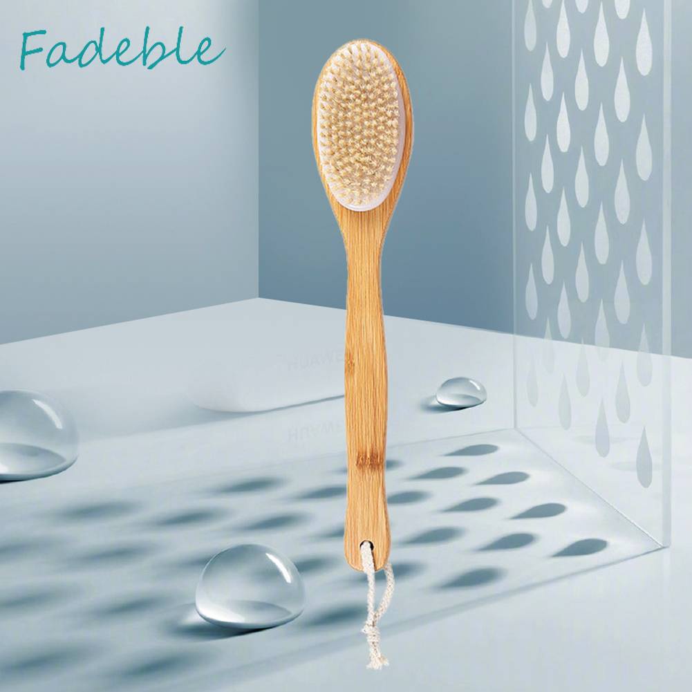 Bàn Chải Mát Xa Tẩy Tế Bào Chết Lưng Hai Mặt Bằng Gỗ Kèm Dây Thừng Cho SPA